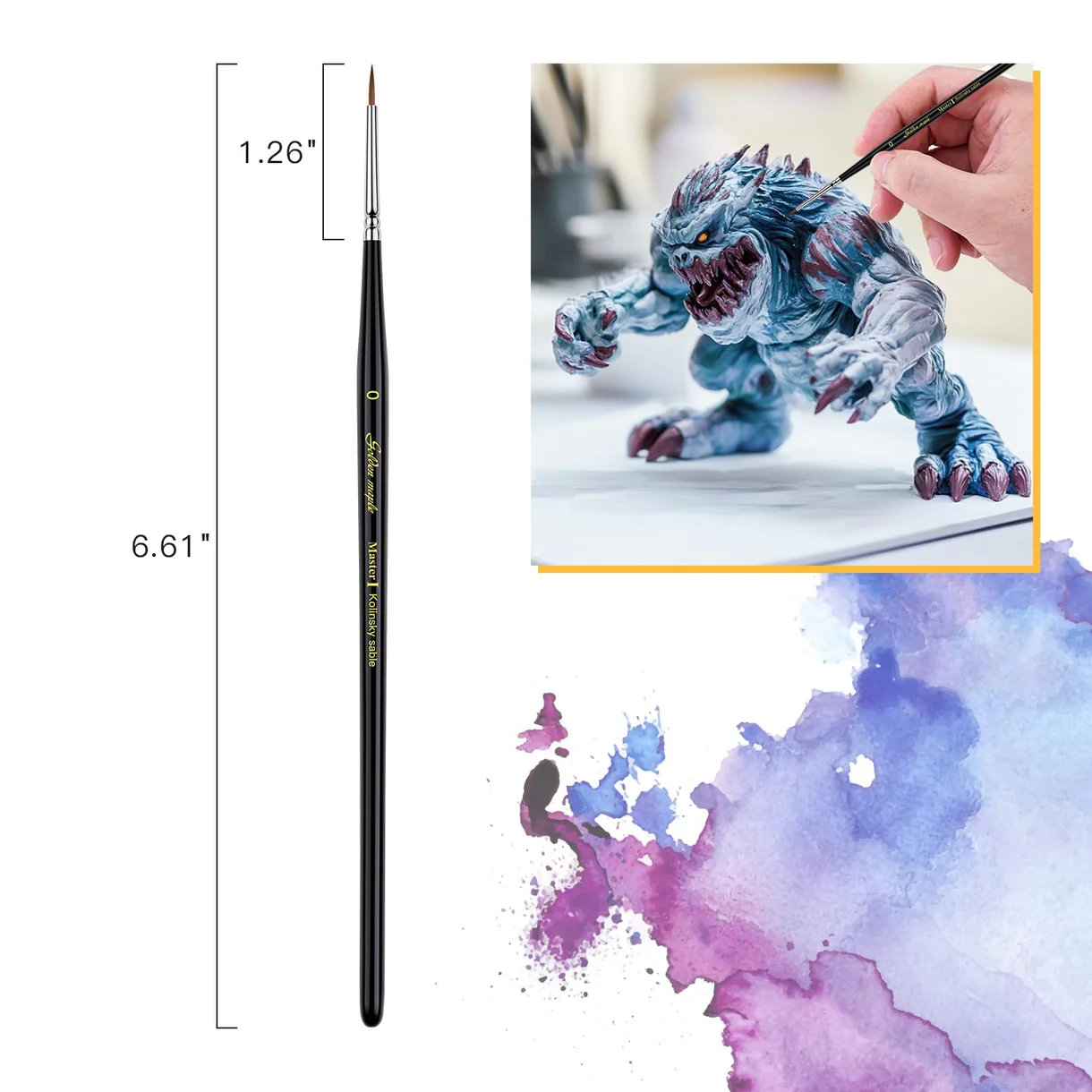 Master Ⅰ: Kolinsky Sable Miniature Detail Brushes Size #0
