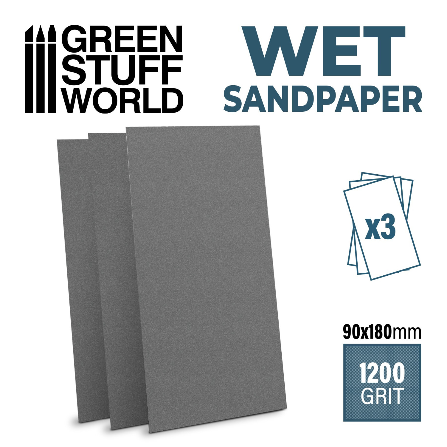 Wet water proof SandPaper 180x90mm - 1200 grit
