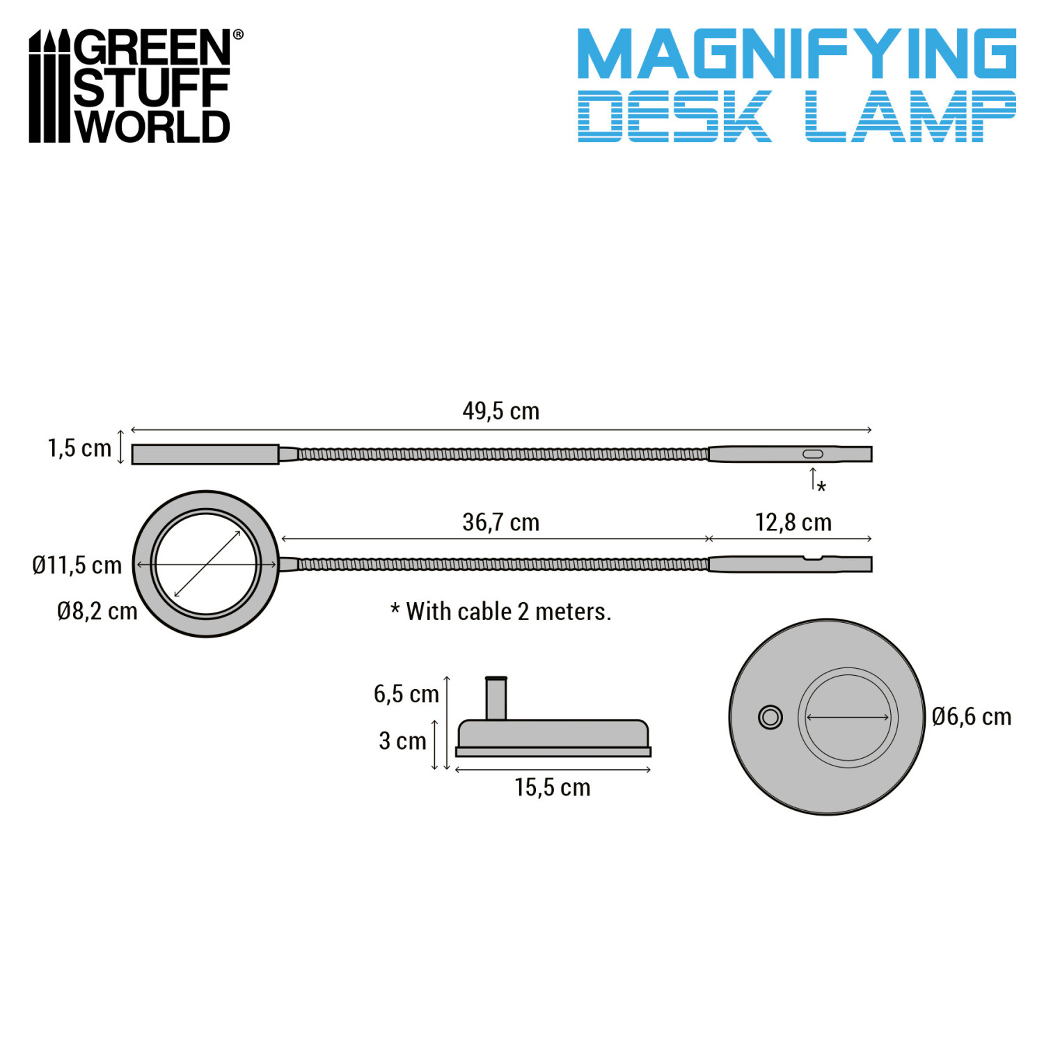 Magnifying desk lamp - Darth Black - Image 3